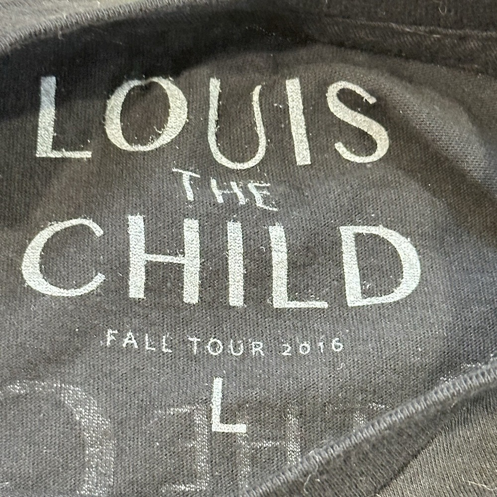 Louis The Child T-Shirt Men's Large Fall 2016 Tour Tee Black Dance Electronic - Picture 3 of 5